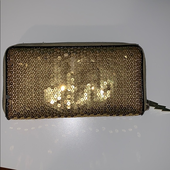Sparkly Gold Betsy Johnson Wallet - Picture 2 of 3